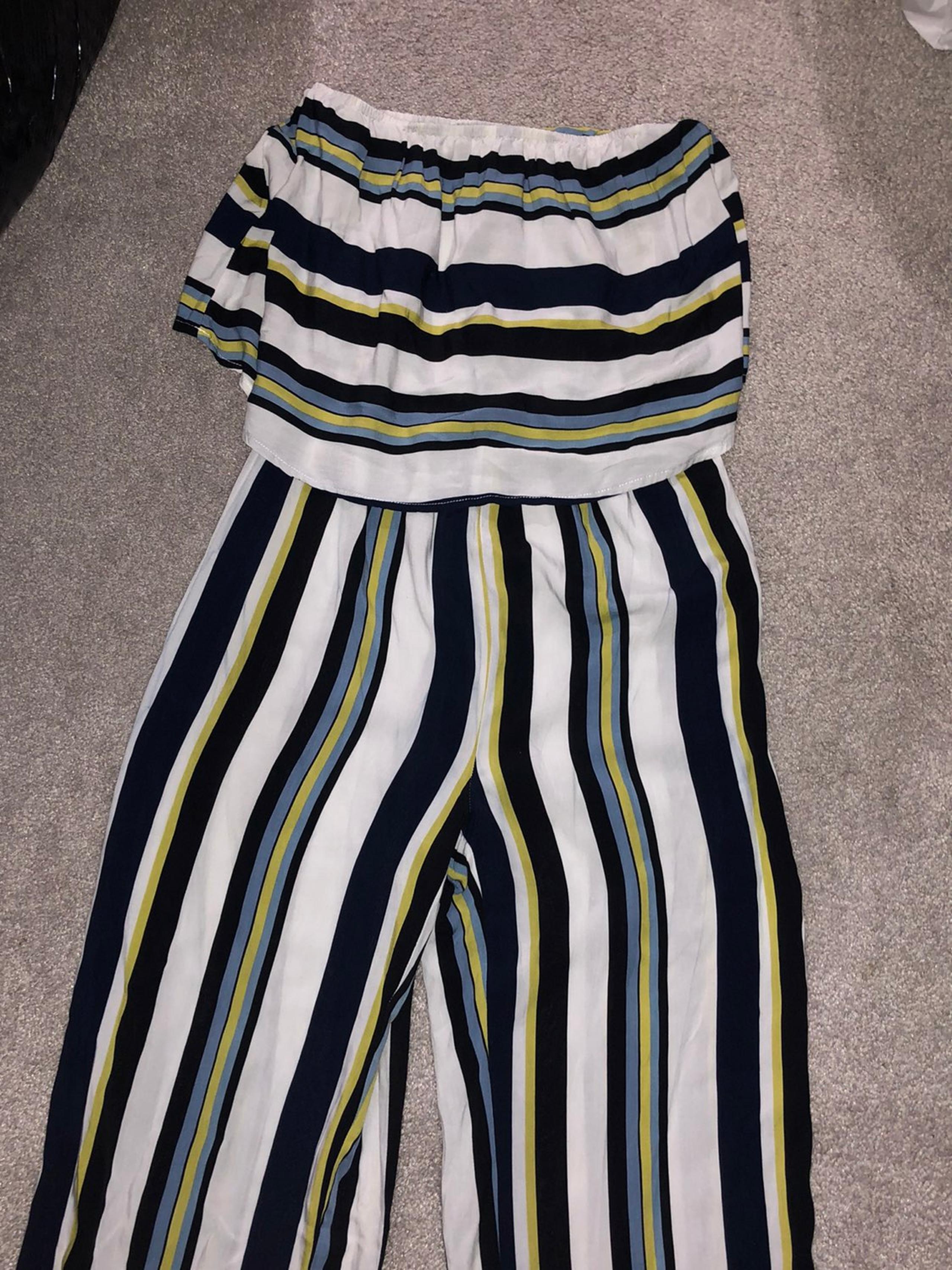Full Length Striped Jumpsuit