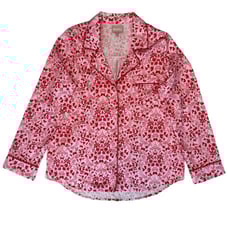 Show Me Your Mumu Favorite PJ Lovey Dovey Satin Collared Button Down Pajama Top