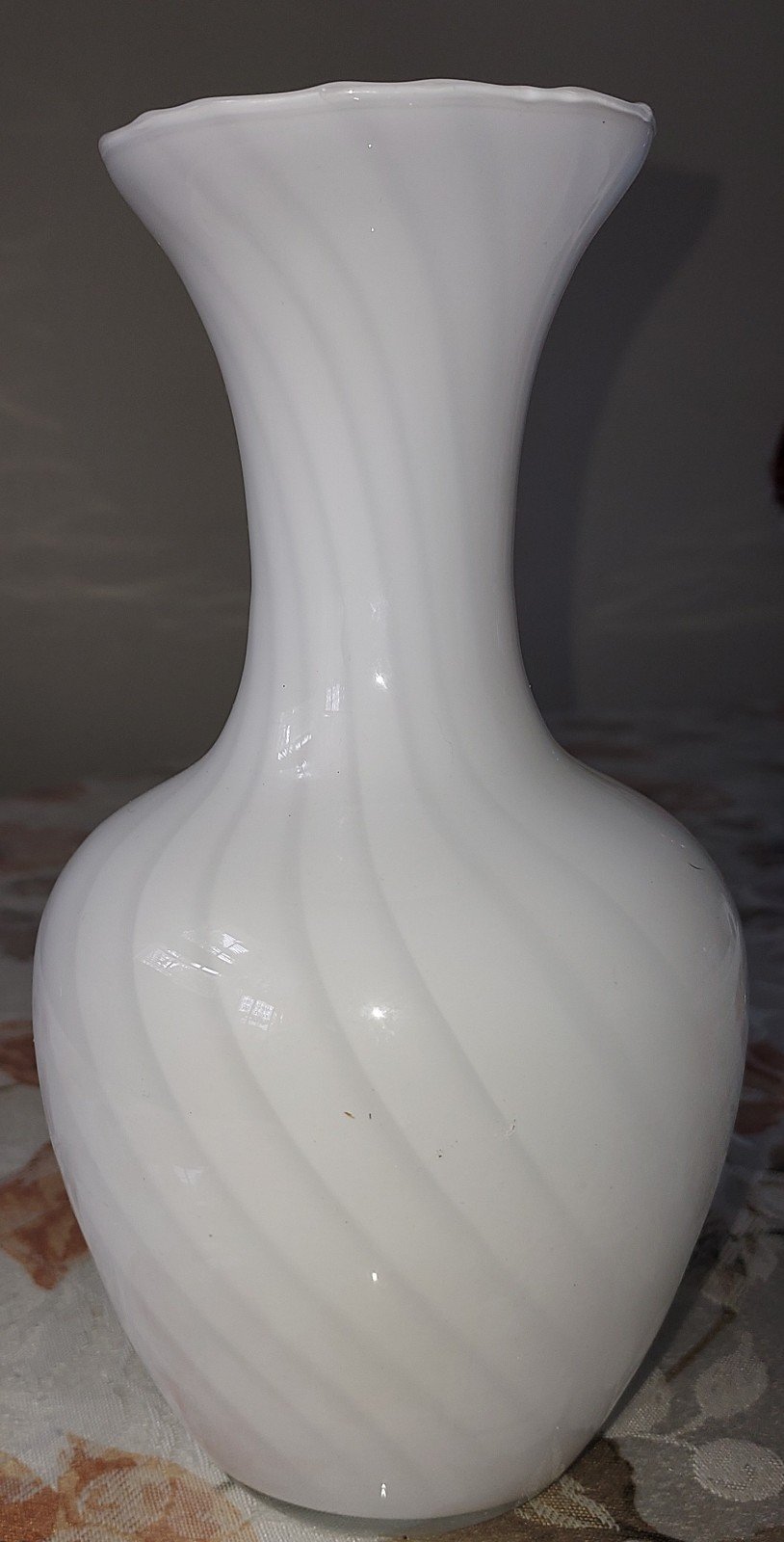Murano white glass Vase