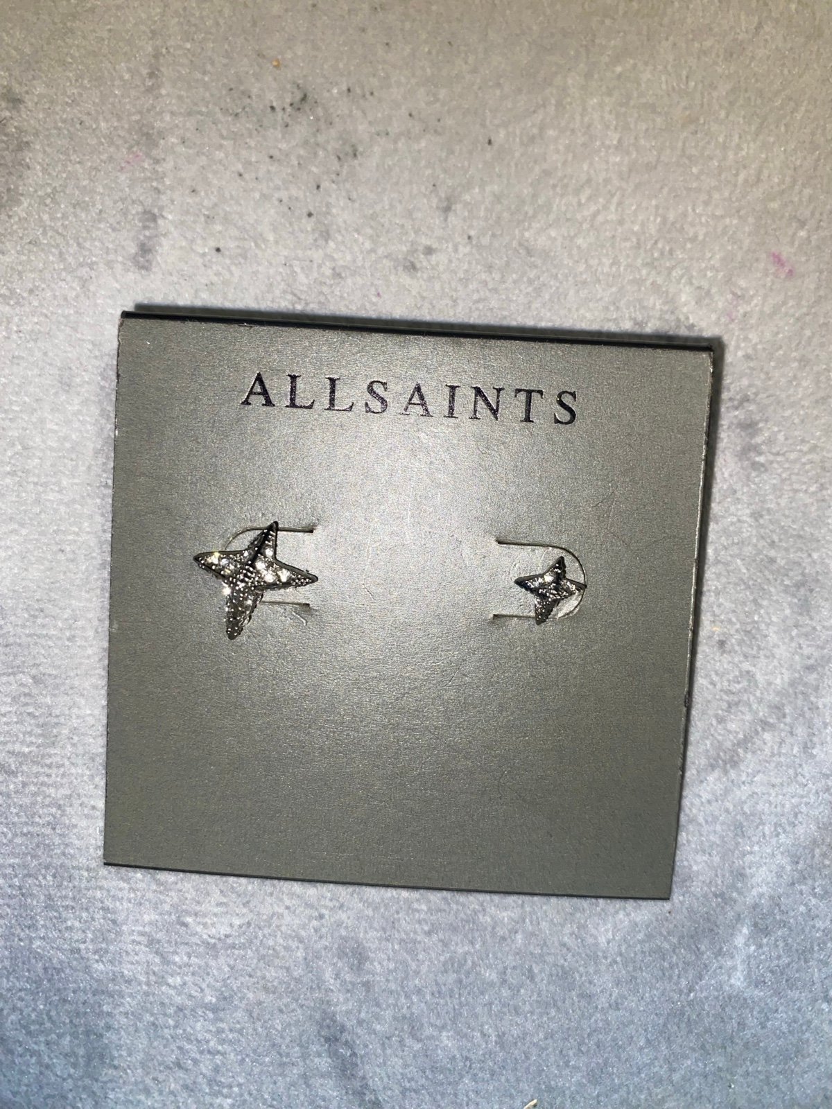 BNWT AllSaints Crystal Star Stud Earrings