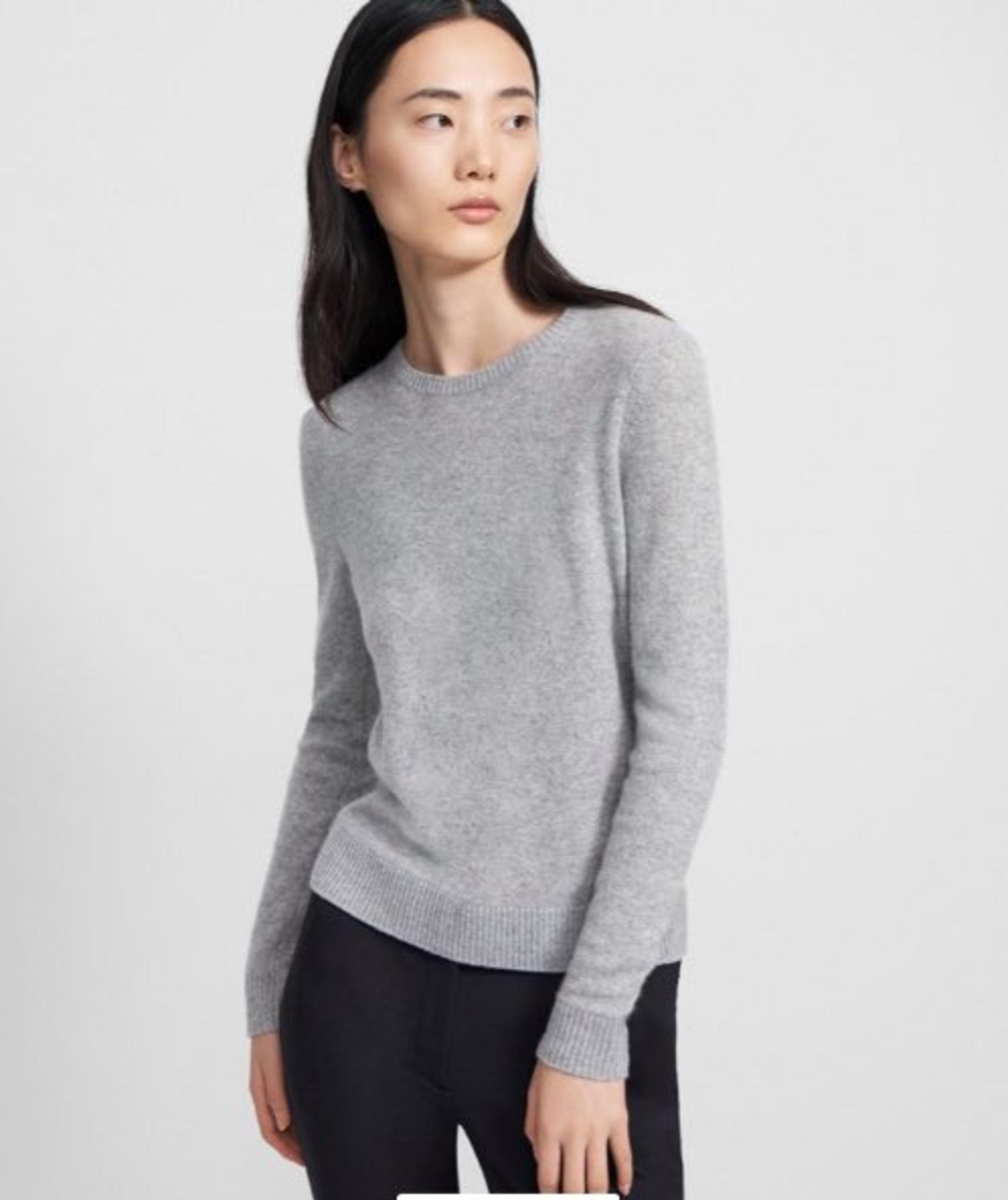 VINCE CASHMERE RIBBED MOCK NECK SWEATER