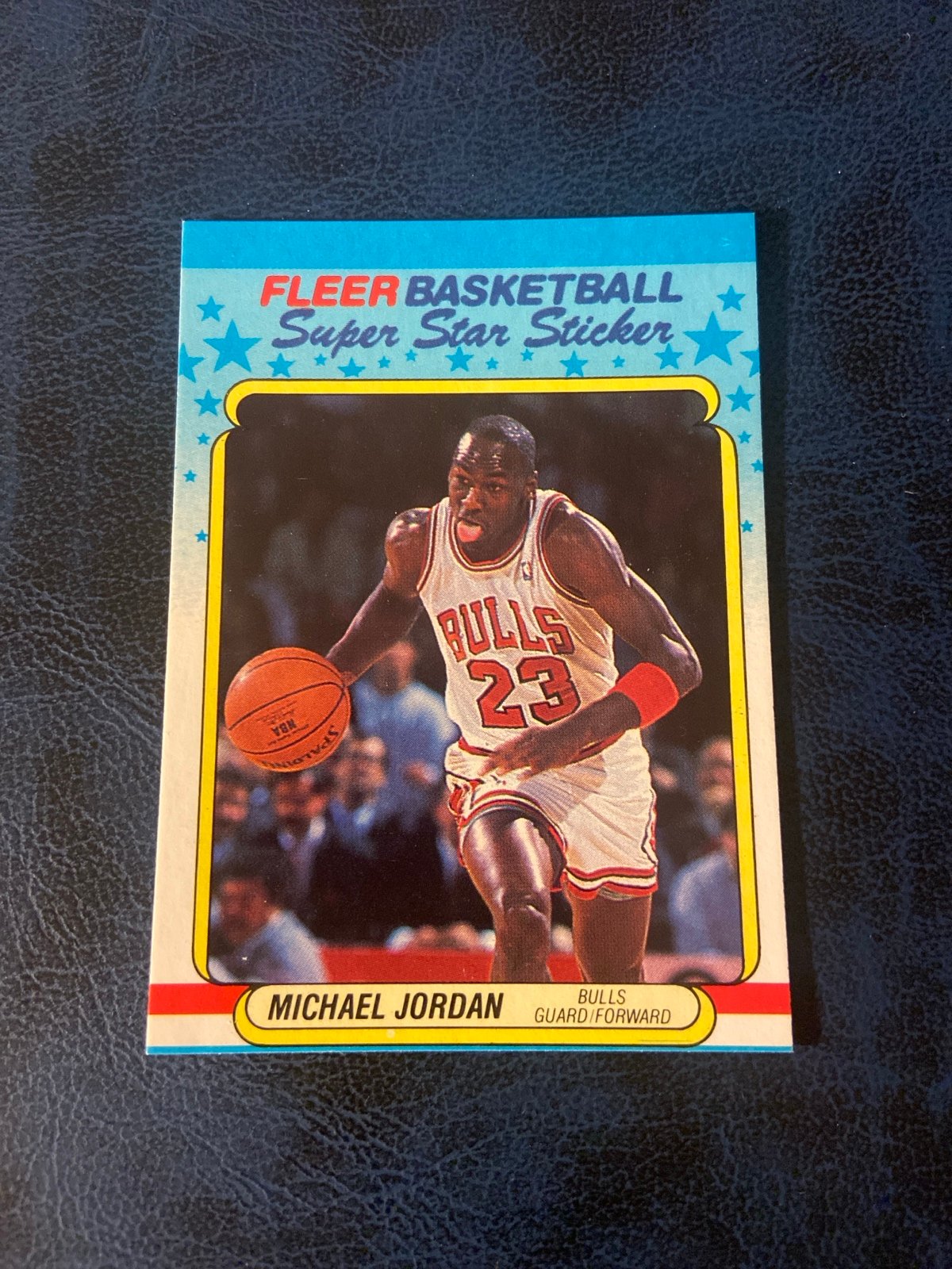 MICHAEL JORDAN 1988-89 Fleer STICKER #7 3RD YEAR VINTAGE Card CHICAGO BULLS HOF