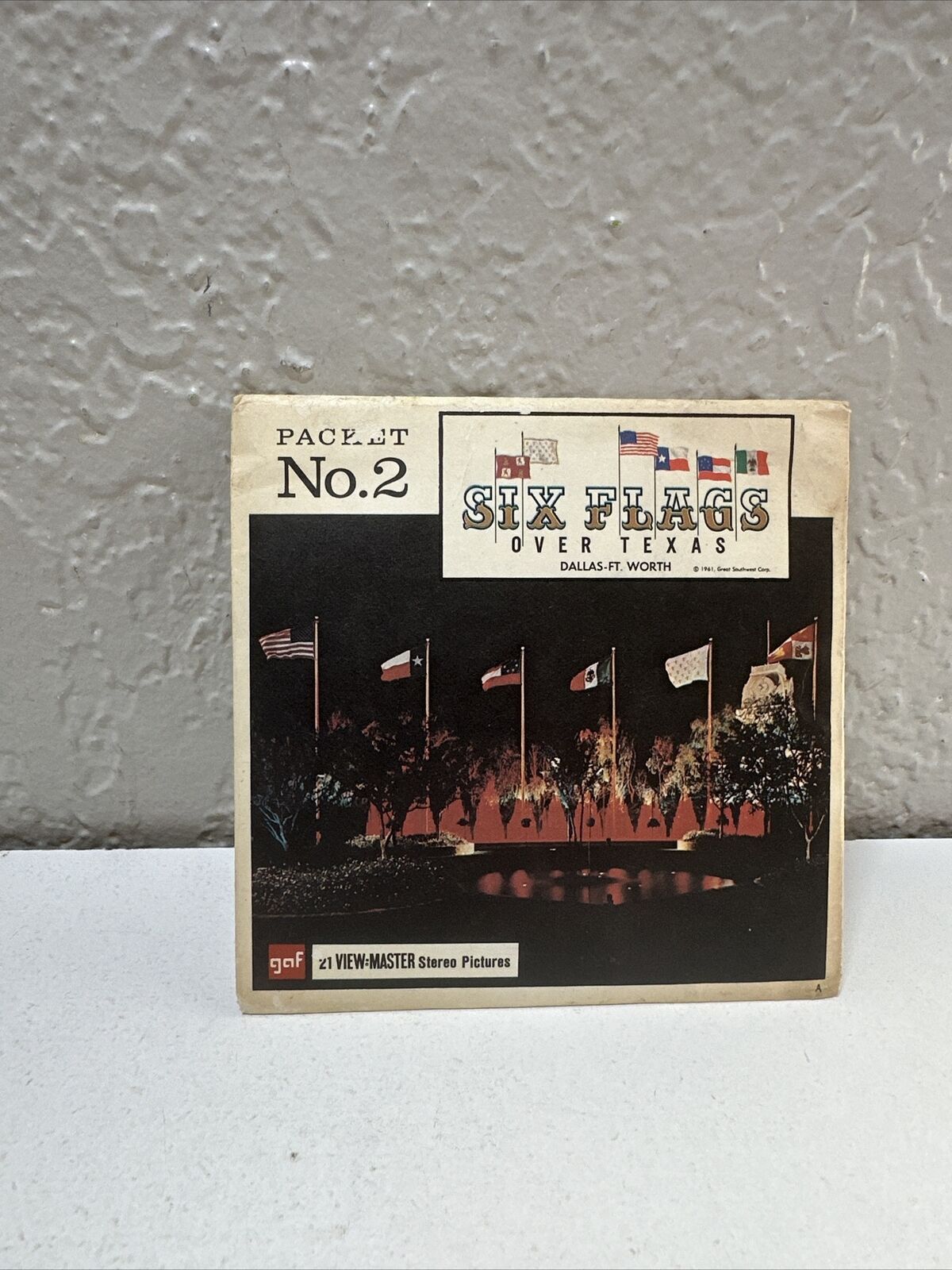 SIX FLAGS OVER TEXAS #2 DALLAS TEXAS 1964 3d View-Master 3 Reel Packet