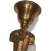 Mid 20th Century Hollywood Regency Brass Ram's Head Candle Holders Set of 2 EUC