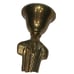 Mid 20th Century Hollywood Regency Brass Ram's Head Candle Holders Set of 2 EUC