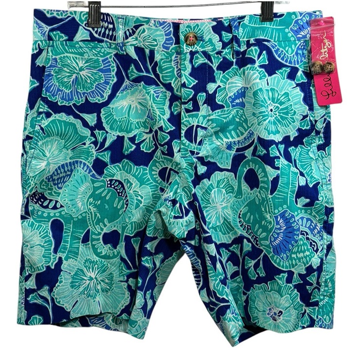 NWT Lilly Pulitzer Agate Green MINT TO BE BEAUMONT SHORTS 9 Mens 30 Preppy