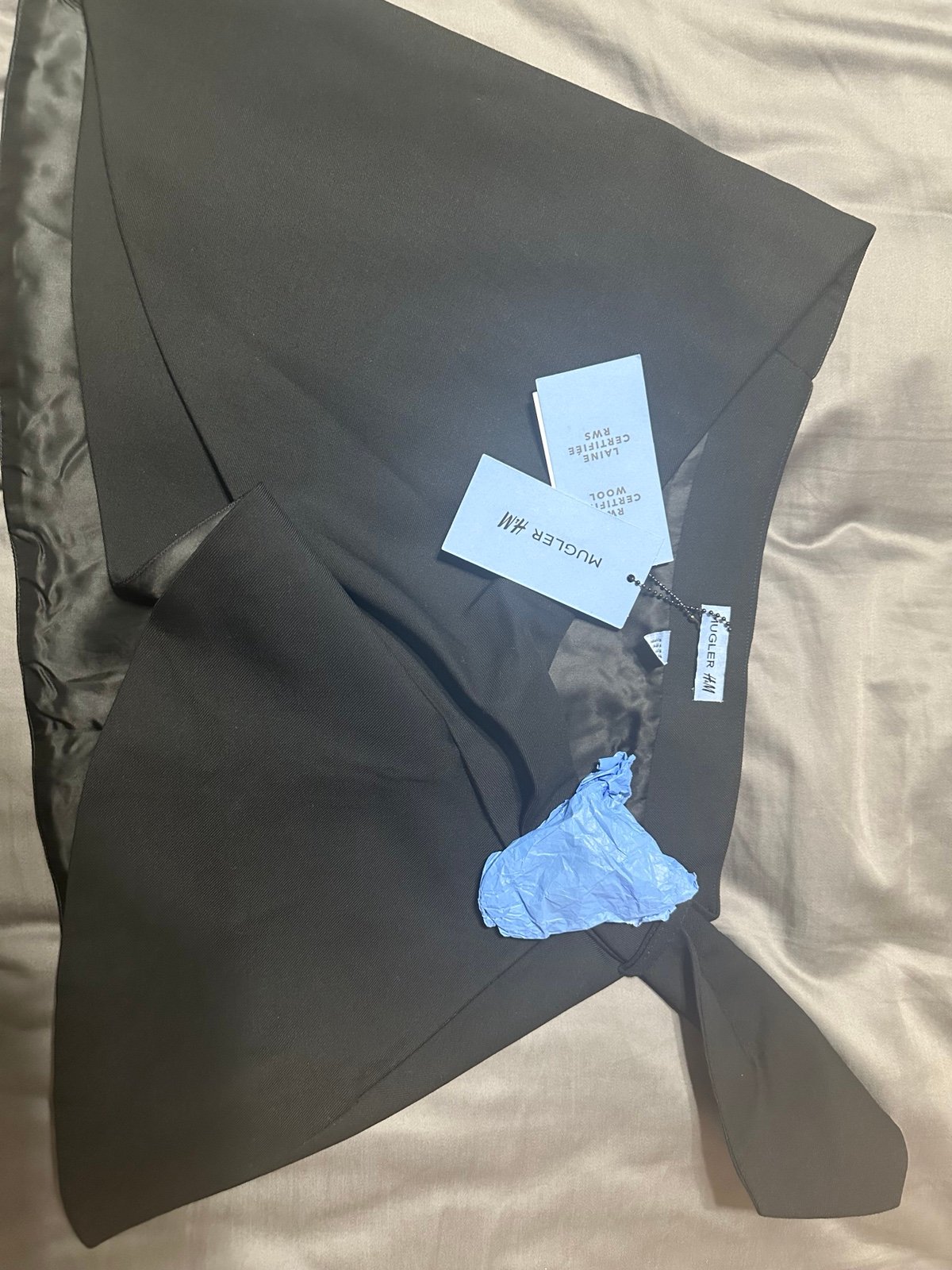Mugler H&M mini wool skirt