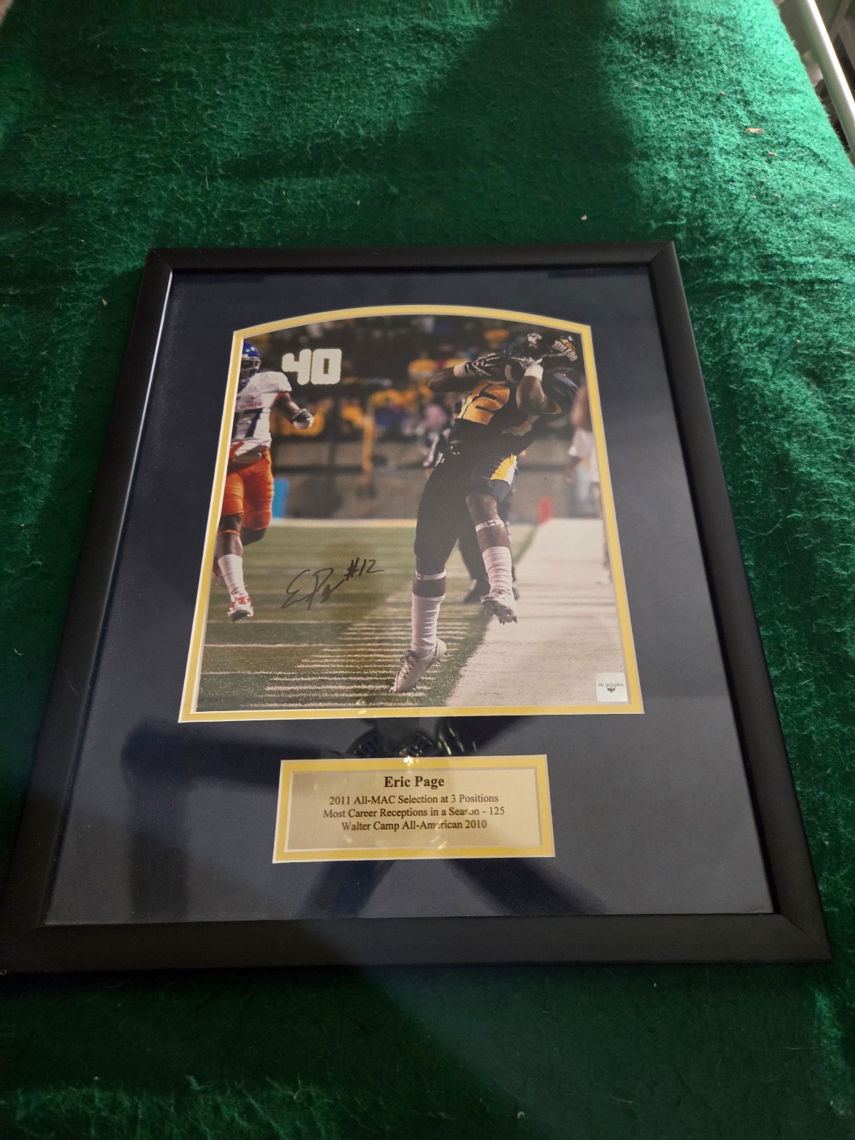 Eric Page All American Autographed Framed picture