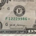 Star note One Dollar Bill