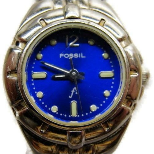 Fossil F2 30M WR Blue Dial Luminous Hour Mark Watch Analog Quartz New Battery