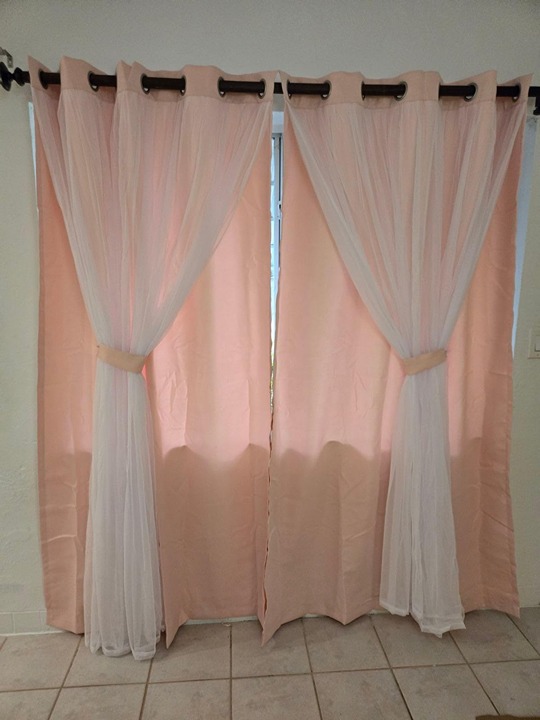 Grommet Top Curtain Panel Pair, 52x84, Rose Blush 2 Count