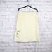 Penelope Starr Women's Yellow Embroidered Floral Tie Waist Lined Wrap Skirt M
