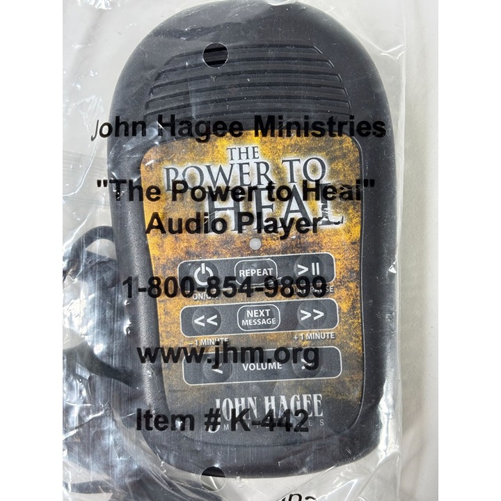 Rare John Hagee Ministries The Power To Heal Audio Player Healing Scriptures