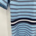 DRAPER JAMES NWT Blue Stripe Ponte A-line V Neck Dress // M