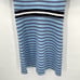 DRAPER JAMES NWT Blue Stripe Ponte A-line V Neck Dress // M