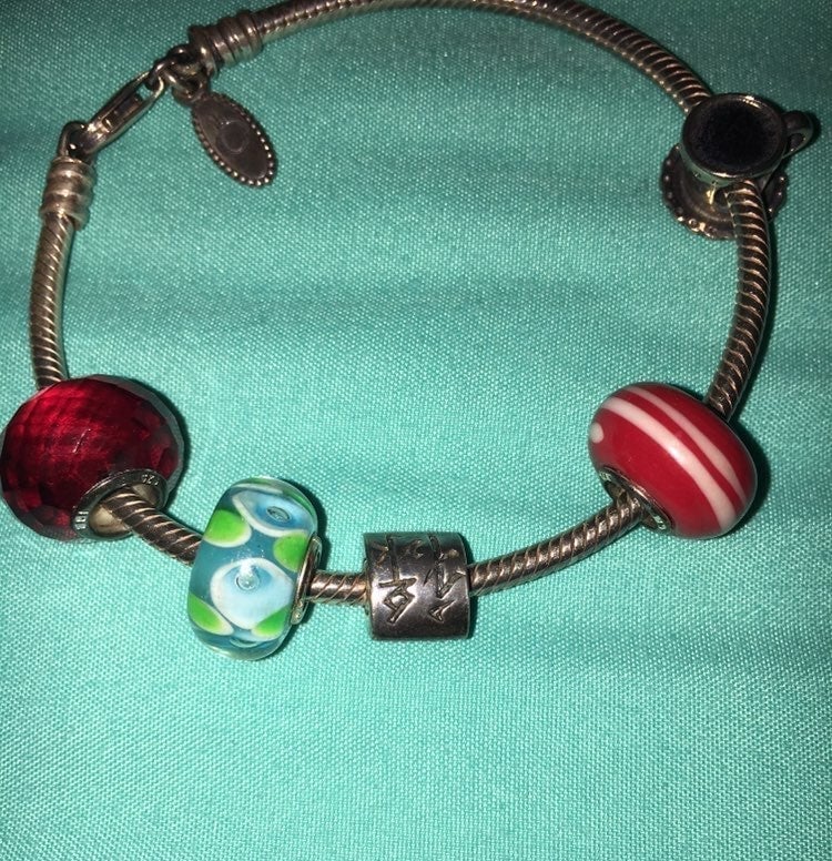 Pandora bracelet with charms