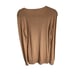 NWT LOFT Women's Size Small Ruffle Pullover Sweater V-Neck Career Tan Wool Blend