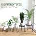 5-Pack Decent Metal Plant Stands