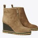 Tory Burch SUEDE LOGO LUG SOLE WEDGE BOOT 428 size 11