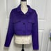 House Of Harlow 1960 Wool Blend Purple Crop Jacket sz S NWOT B90488pme