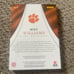 2017 Immaculate Mike Williams Jumbo Helmet Logo Patch Relic CLEMSON #/14
