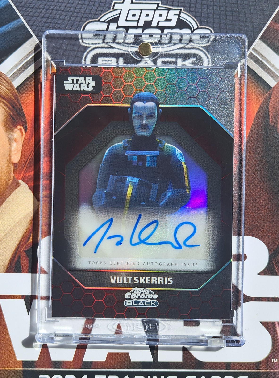 2024 Topps Chrome Black Star Wars VULT SKERRIS Mario Vernazza Auto Refractor SP