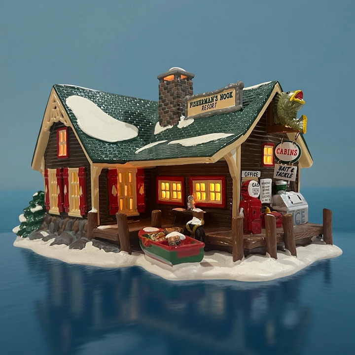 Dept 56 Original Snow Village 1994 FISHERMAN'S NOOK RESORT 54607 Retired 1999