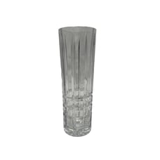 Vintage Ceska Cut Crystal Flower Bud Vase Signed Poland