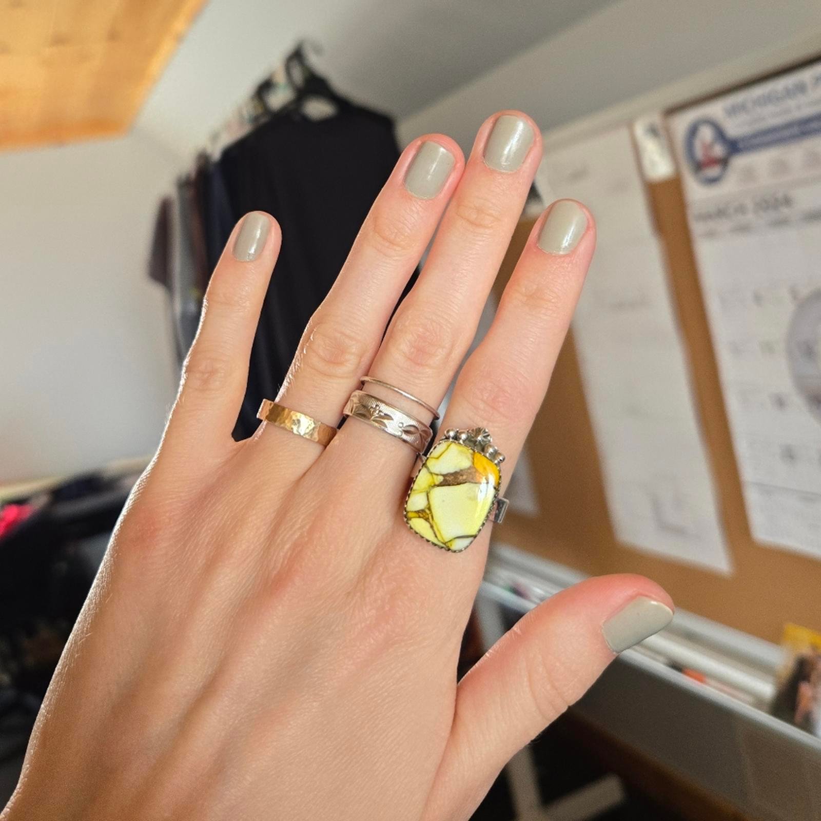Honey Dahlia Turquoise Sterling Ring