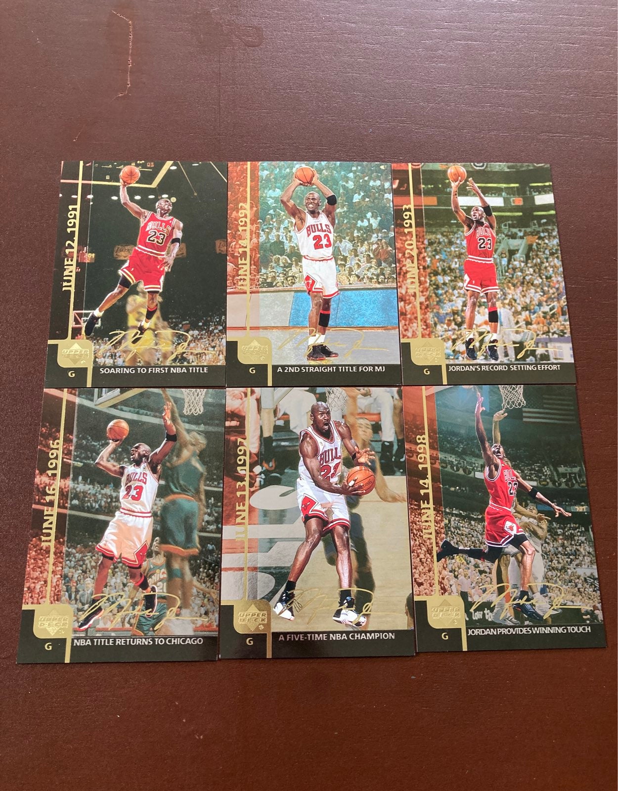 Michael Jordan 6 Championship Jumbo Card Set