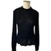 T Alexander Wang Wool Ribbed Pullover Sweater Size M Zipper Shoulder Black Edgy