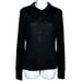 T Alexander Wang Wool Ribbed Pullover Sweater Size M Zipper Shoulder Black Edgy