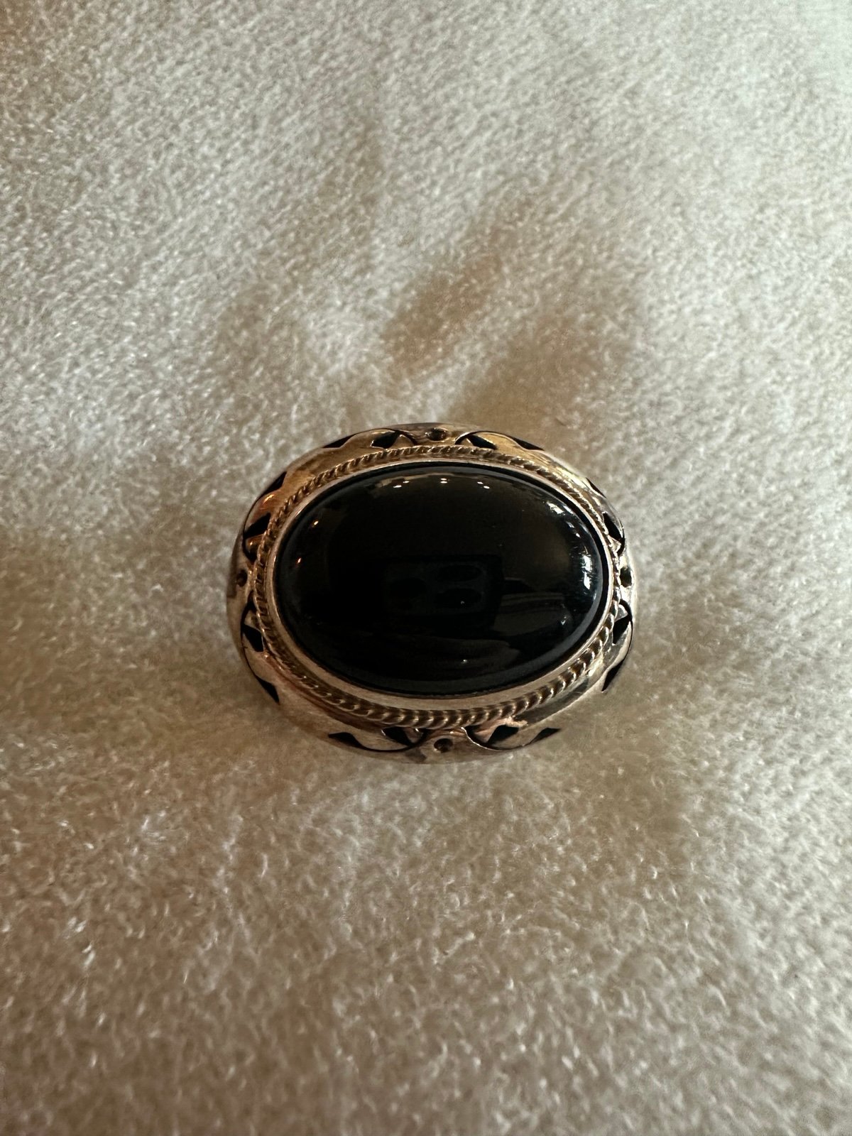 Vintage Onyx sterling Silver Brooch/ Jewelry/ Gift