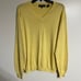 BOBBY JONES Collection Lightweight Mens V Neck Size M Silk Cashmere Blend Yellow