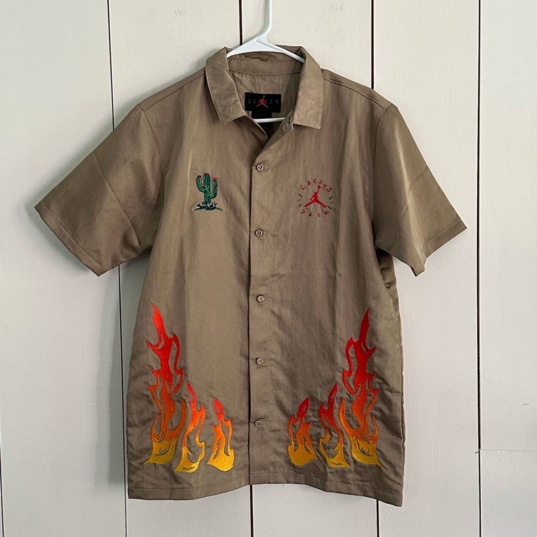 Cactus Jack by Travis Scott x Jordan Button Down Shirt S NWOT