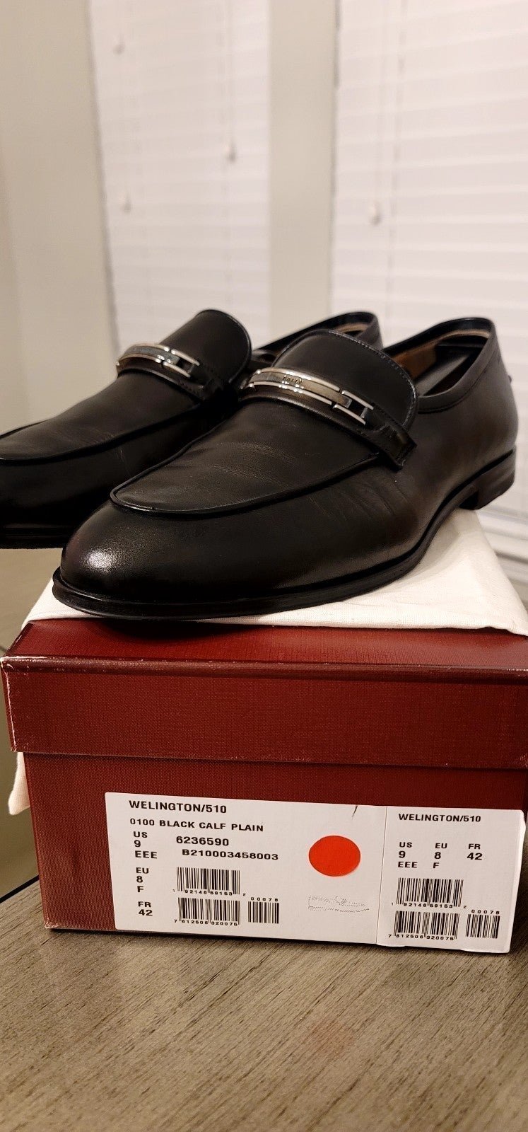 Bally Welington Black Loafers 9EEE