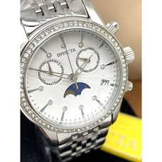 Invicta Women's Watch 22504 Angel Moon Phase Chronograph Quartz Stainless Steel