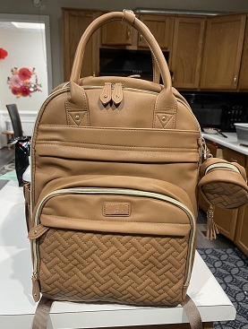 New Leather Diaper Bag Backpack - Baby Essentials Travel Baby Bag