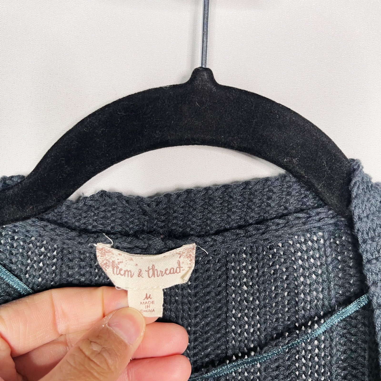 hem and thread long open cardigan