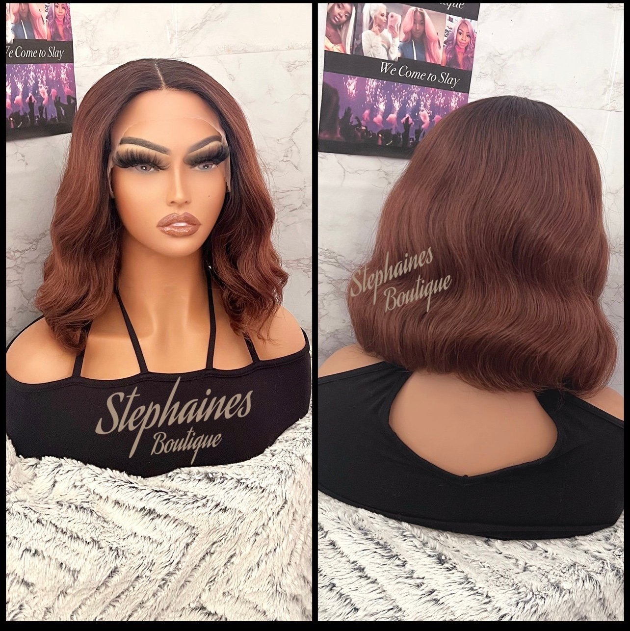 Human Hair blended lace front wig