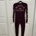 Victoria's Secret PINK Sequin Thermal One Piece Burgundy PJs Discontinued Sz XS