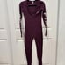 Victoria's Secret PINK Sequin Thermal One Piece Burgundy PJs Discontinued Sz XS
