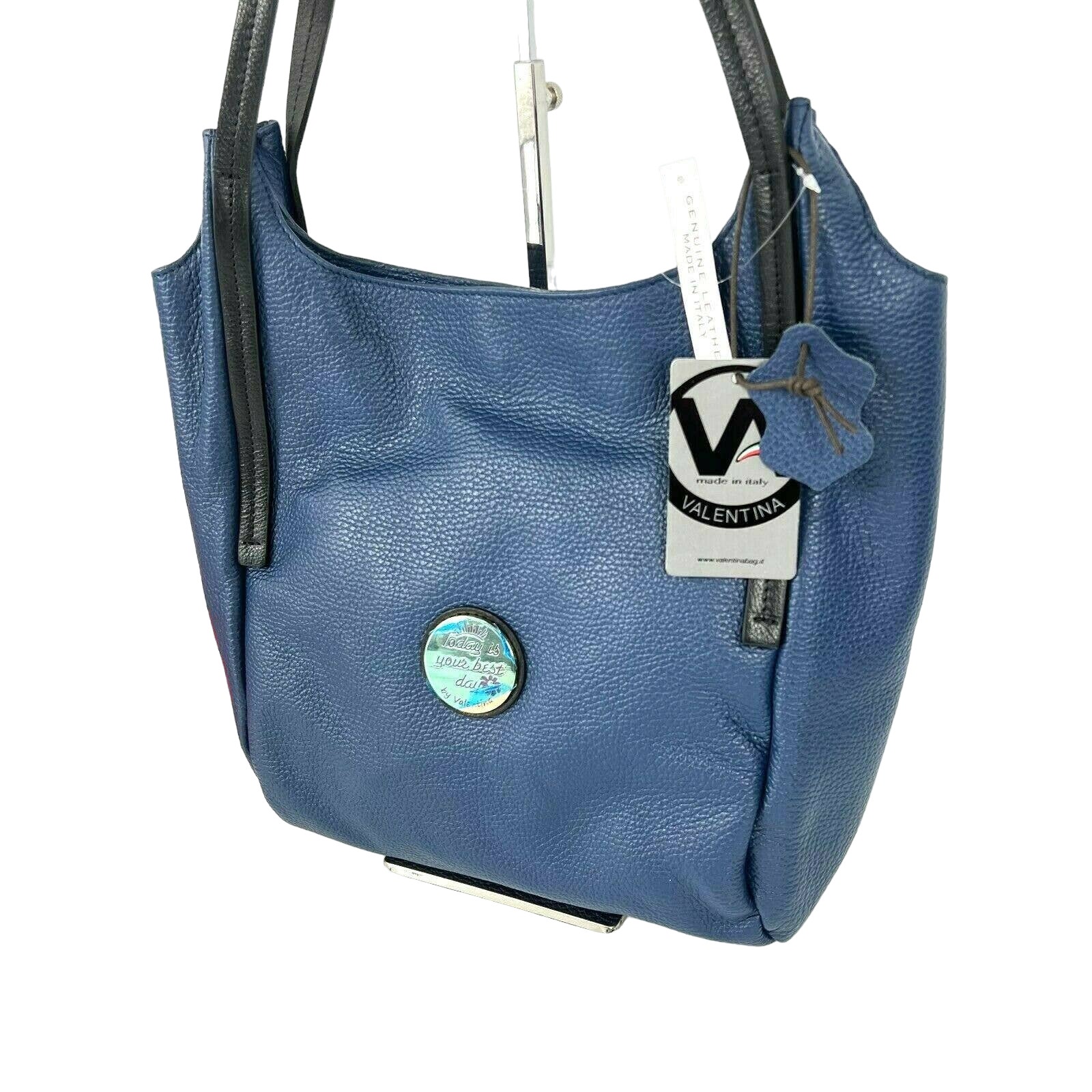 Valentina Made in Italy Womens Leather Hobo Bag Handbag Ocean Great for Gift NEW