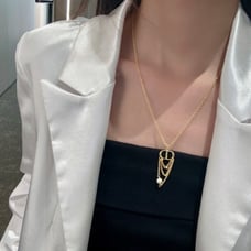 Gold chain set diamond smooth necklace