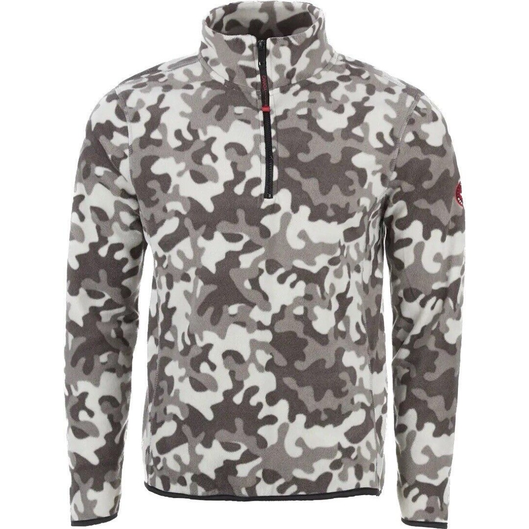 Canada Weather Gear 1/4 Zip Fleece Men's Camo Lightweight Hunting Warm Sz L