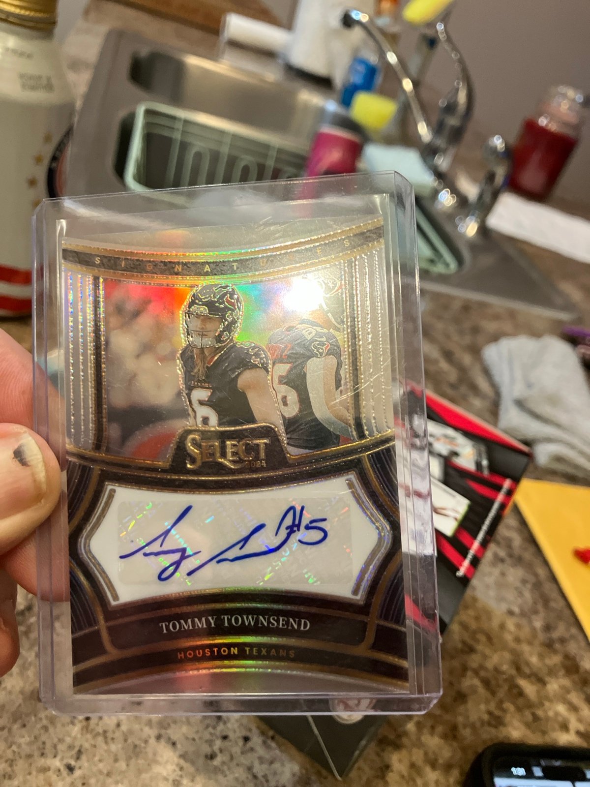 Tommy Townsend Select Silver Autographed Card