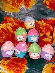 NEW Bath Bombs for Kids with Surprise Jewelry Inside, 8 Cupcake Bath Bombs
