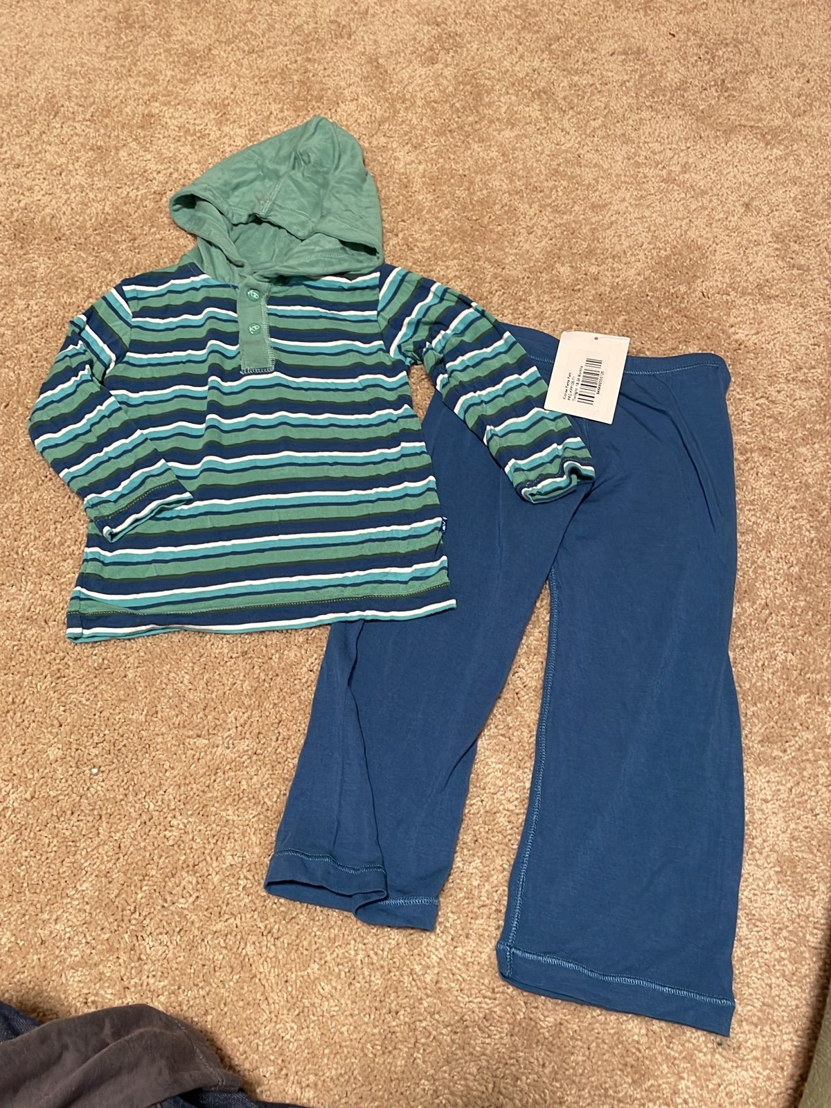 Kickee pants 18-24m boy ocean stripe SET