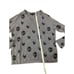 360 Cashmere Skull Cashmere Riley Skull-Print Gray Cashmere Sweater size small 1