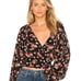 A.L.C. Carla Floral Silk Wrap Blouse Top E154